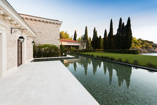 Outdoor resort pool  Swimming pool of luxury hotel