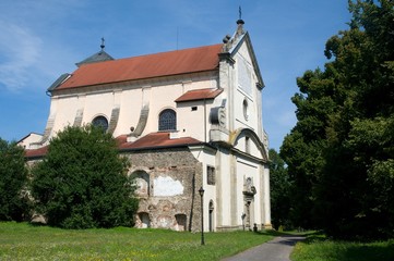 Fototapeta na wymiar Church in village Klaster, southern Bohemia, Czech republic