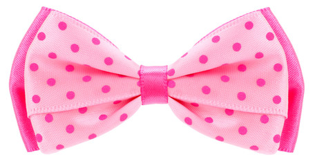 Dotted bow tie pink with spots