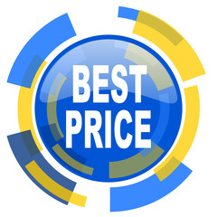 best price blue yellow glossy web icon