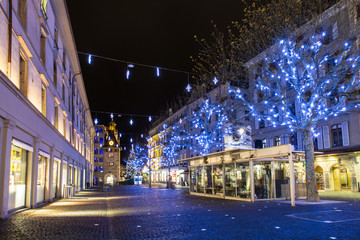 Molard square at night during Christmas season