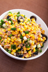 Tuna salad with sweet corn