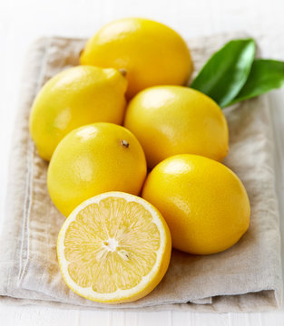 fresh ripe lemons