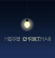 background with bulb and Christmas lyrics