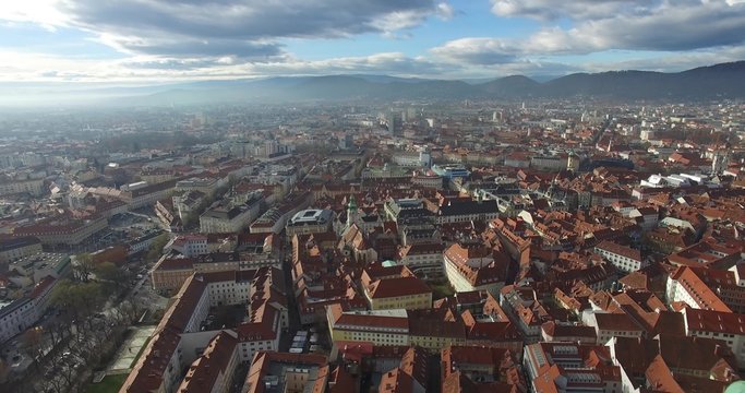 Aerial view of Graz