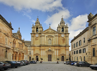 Fototapeta na wymiar Cathedral of St. Paul in Mdina. Malta