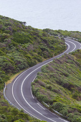 Curves of Great Ocean Road in Australia