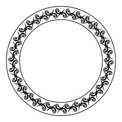 Abstract round silhouette frame