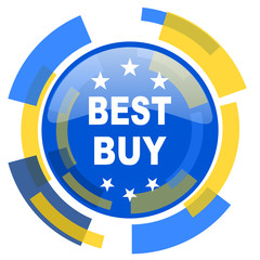 best buy blue yellow glossy web icon