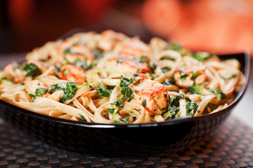 Pasta Collection - Fettuccine with salmon and spinach