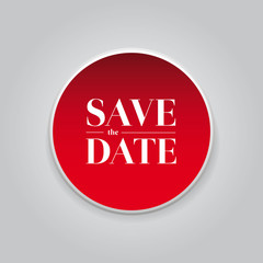 Save the Date button vector