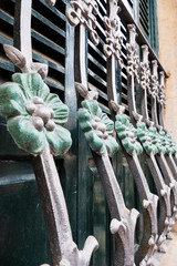 Schmiedeisernes Fentergitter