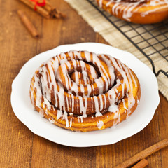 Cinnamon Rolls. Selective focus.