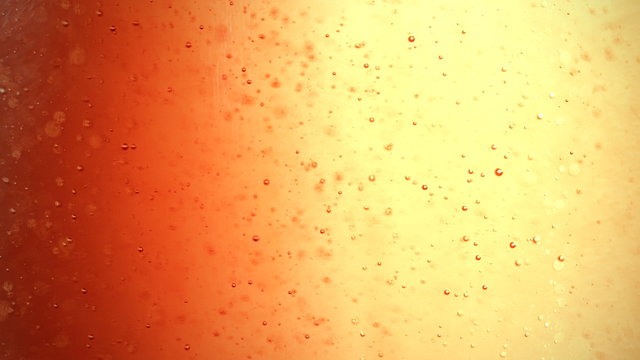 Orange Maple Syrop Bubbles macro Video