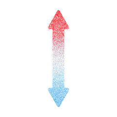 Red and Blue Double Arrow