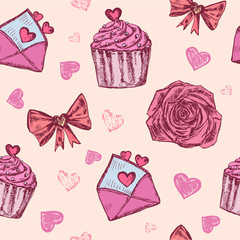Valentine's day seamless pattern