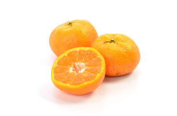 Orange fruit isolated on white background