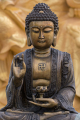 Boeddhabeeld Boeddhabeeld gebruikt als amuletten van de boeddhistische religie