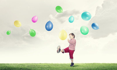 Careless happy child