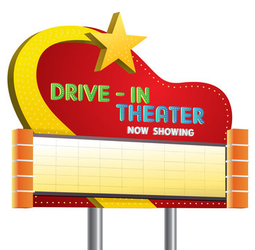 drive in theater sign banner