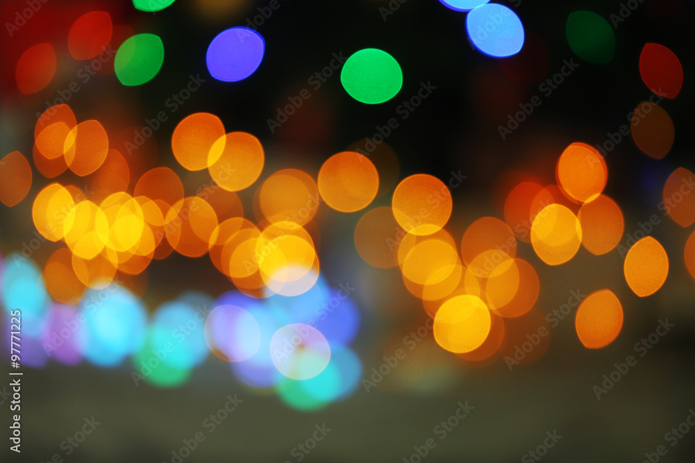 Wall mural christmas bokeh background