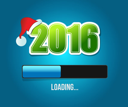 2016 santas christmas loading illustration design