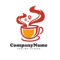Coffee Tea Cup Cafe  logo icon vector 