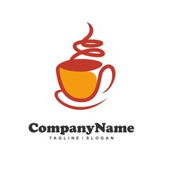 Coffee Tea Cup Cafe  logo icon vector 