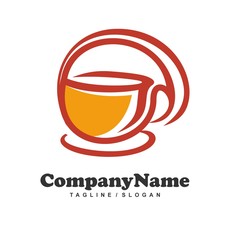 Coffee Tea Cup Cafe  logo icon vector 