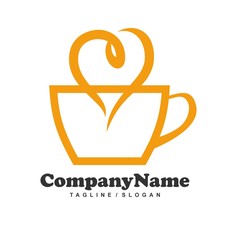 Coffee Tea Cup Cafe  logo icon vector 