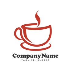 Coffee Tea Cup Cafe  logo icon vector 