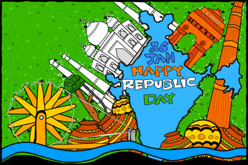 Indian Republic Day celebration background