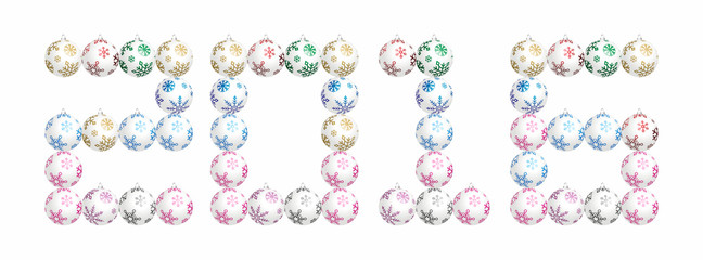  2016 Christmas baubles. New Year vector
