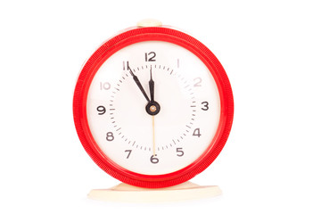 Alarm clock over white