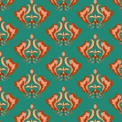 Green retro patterns