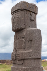 Fototapeta premium Monolite Ponce . Tempio di Kalasasaya, Tiwanaku , Bolivia
