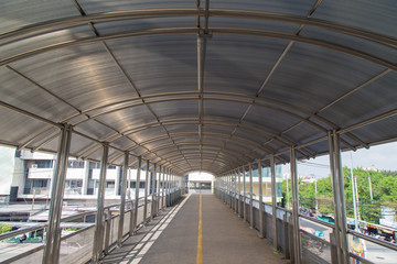 Stairs of the overpass in the city