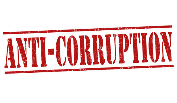 Anti-corruption grunge stamp