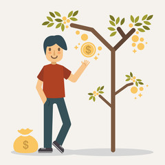 Money tree. Money saving and investment concept.