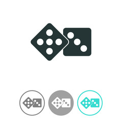 Dice vector icon.