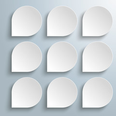 Infographic 9 Abstract Speech Bubbles