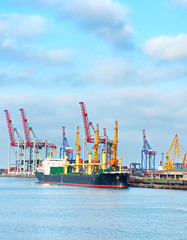 Naklejka premium Odessa industrial sea port, Ukraine
