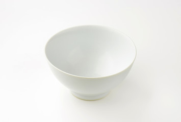 Deep footed white bowl