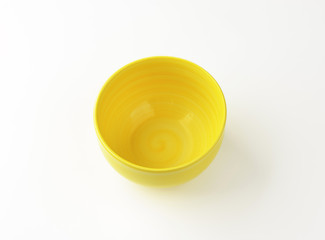 Deep footed yellow bowl