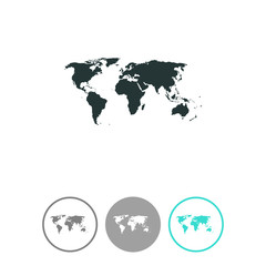 Fototapeta na wymiar World map vector icon.