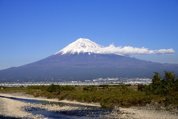 Fototapeta premium 富士山と新幹線