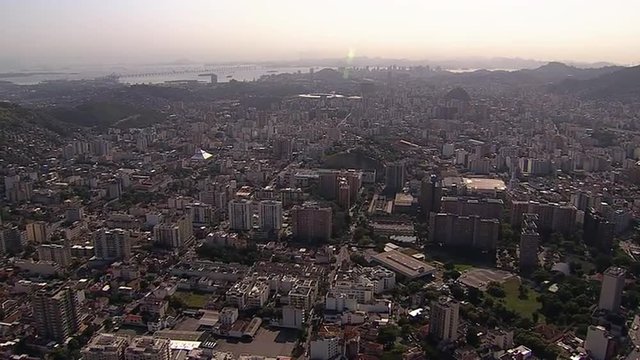 Flying above the city, Rio De Janeiro, Brazil