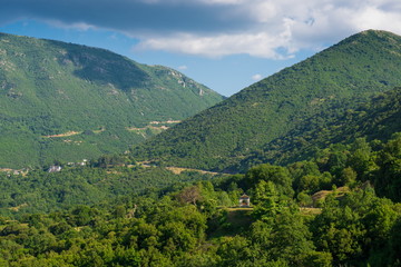 Fototapeta na wymiar Vikos gorge in the Zagoria region of Greece. Vikos Gorge, Greece