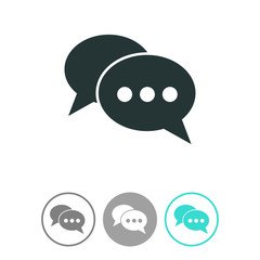 Speech bubbles vector icon.