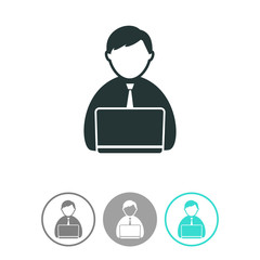 Office worker vector icon.